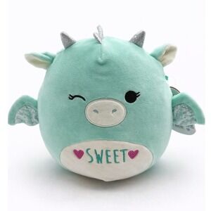 Squishmallows 8" Palasha the Dragon Mint Green Sweet Valentine Plush NEW